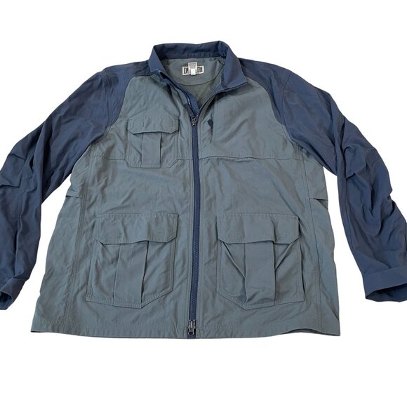 Duluth Trading Dry on the Fly Cargo Jacket Men's Size XL Gray Green Nylon - Picture 1 of 5